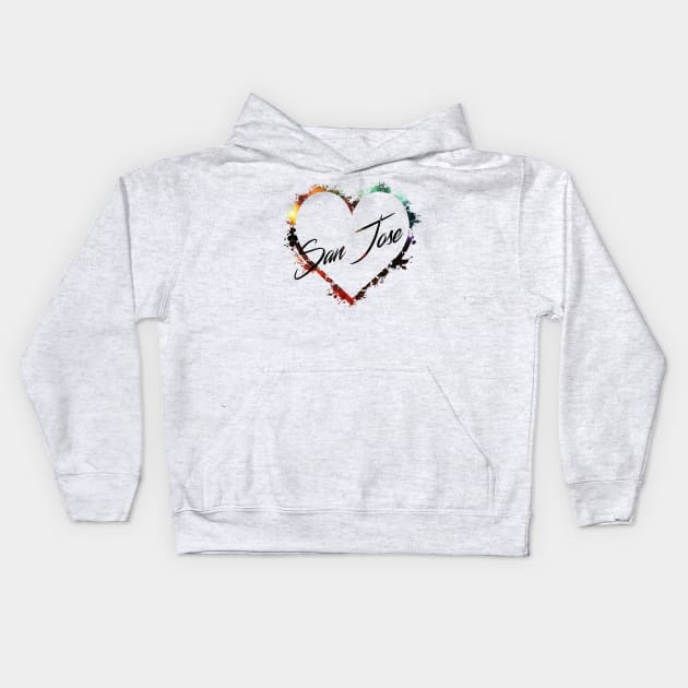 I Love San Jose Kids Hoodie by StupidHead